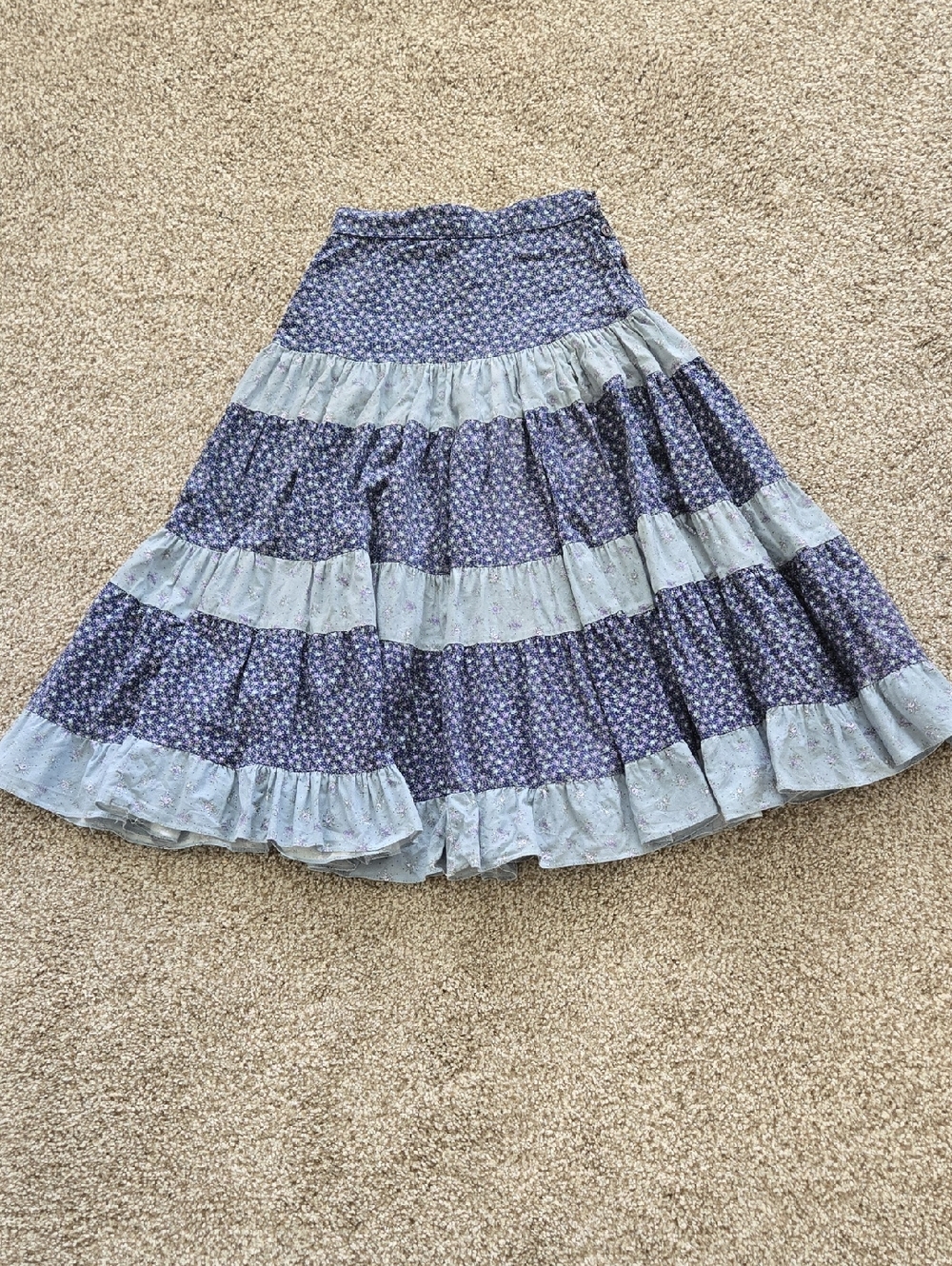 Handmade Girls Tiered Skirt Western Praire Cottage Boho